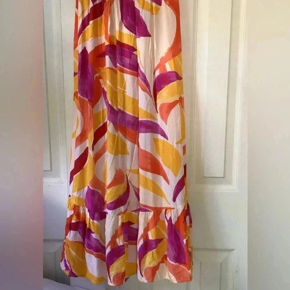 Abel the Label Anthropologie Swish Flutter sleeve Hi & Lo  Maxi Dress Size Small - Picture 13 of 16